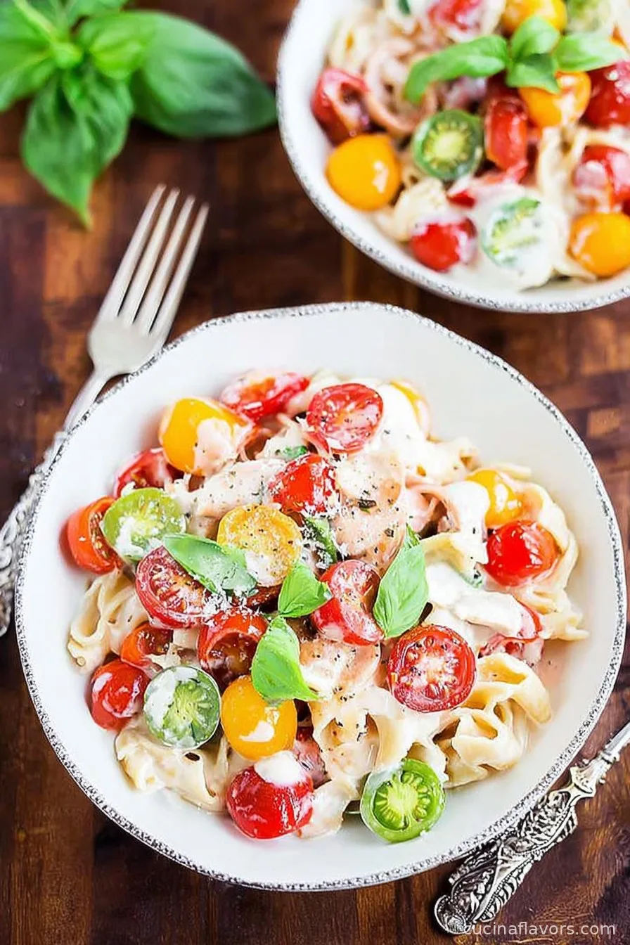 Easy Creamy One-Pot Caprese Pasta