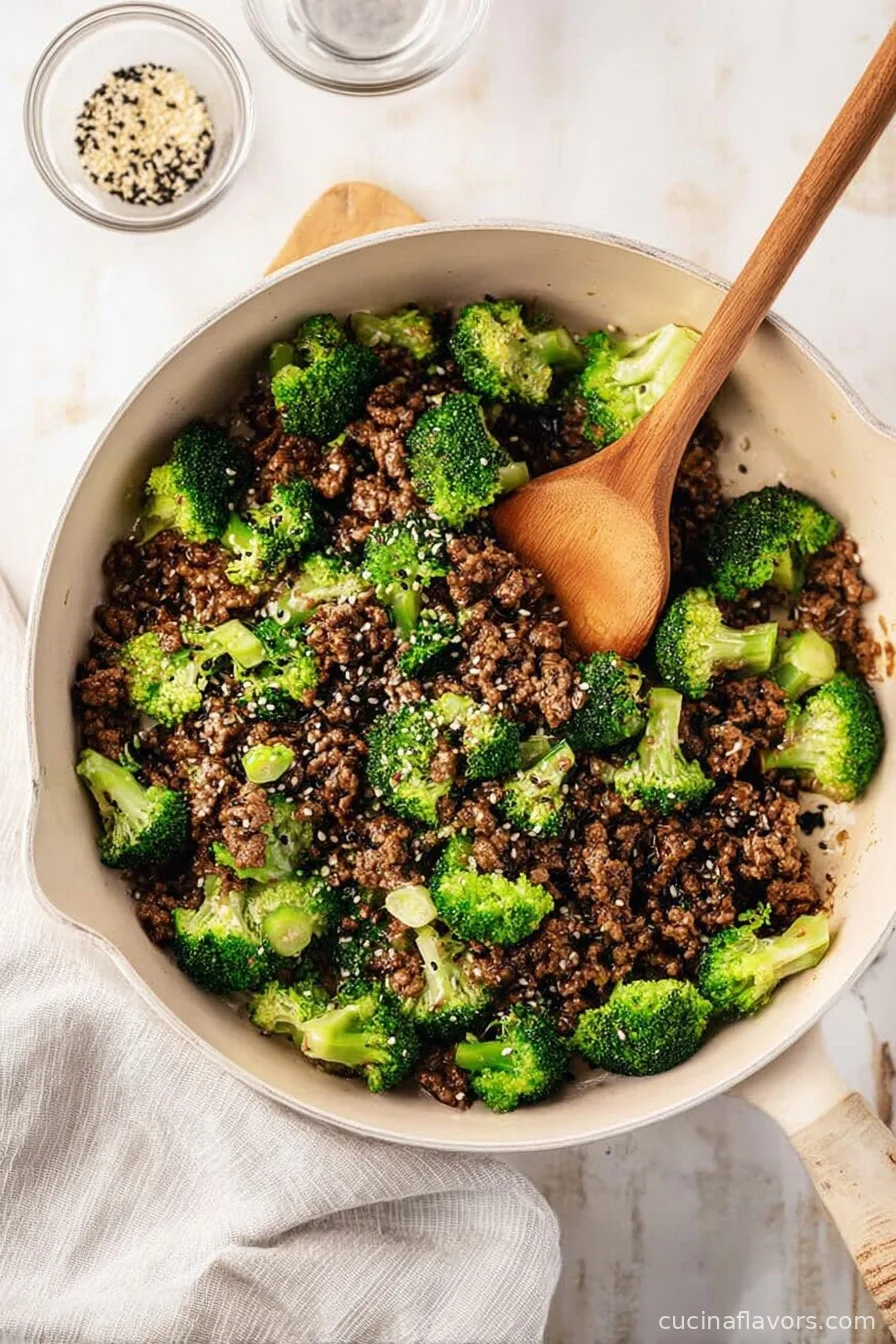 Easy Ground Beef and Broccoli