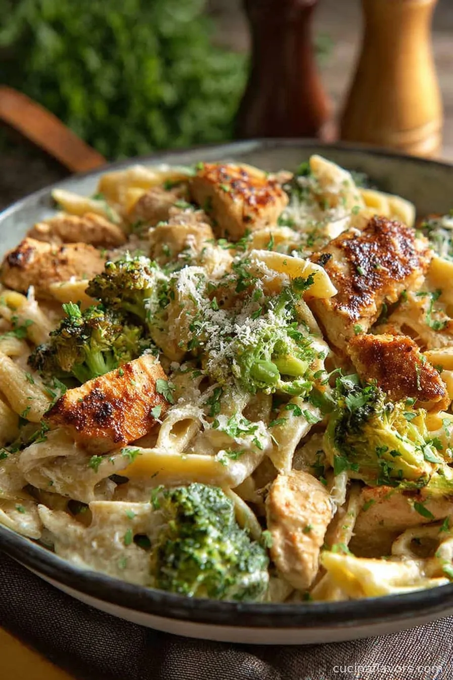 Easy One Pot Cajun Chicken and Broccoli Alfredo Recipe