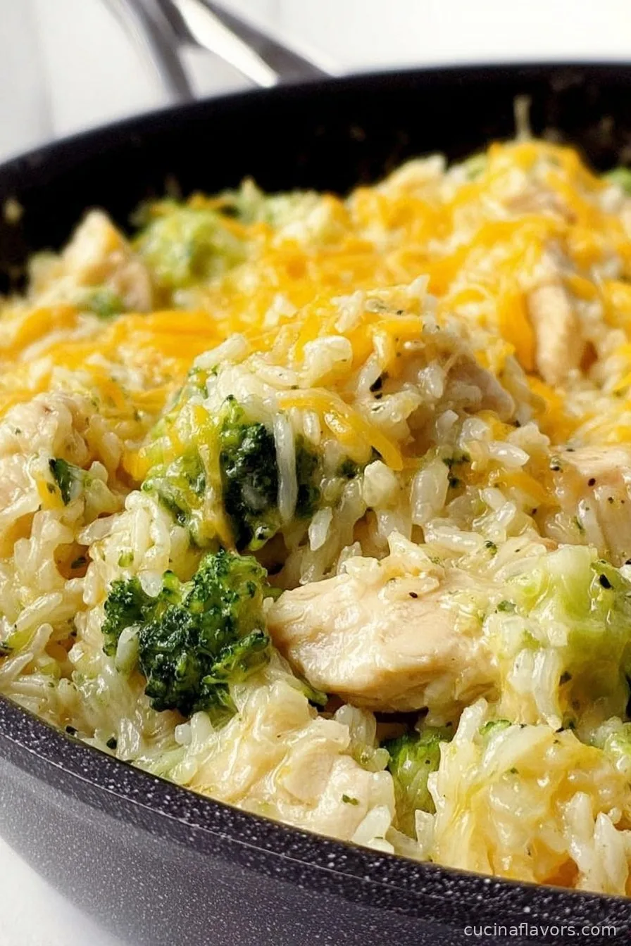 Easy One Pot Cheesy Chicken Broccoli Rice Recipe