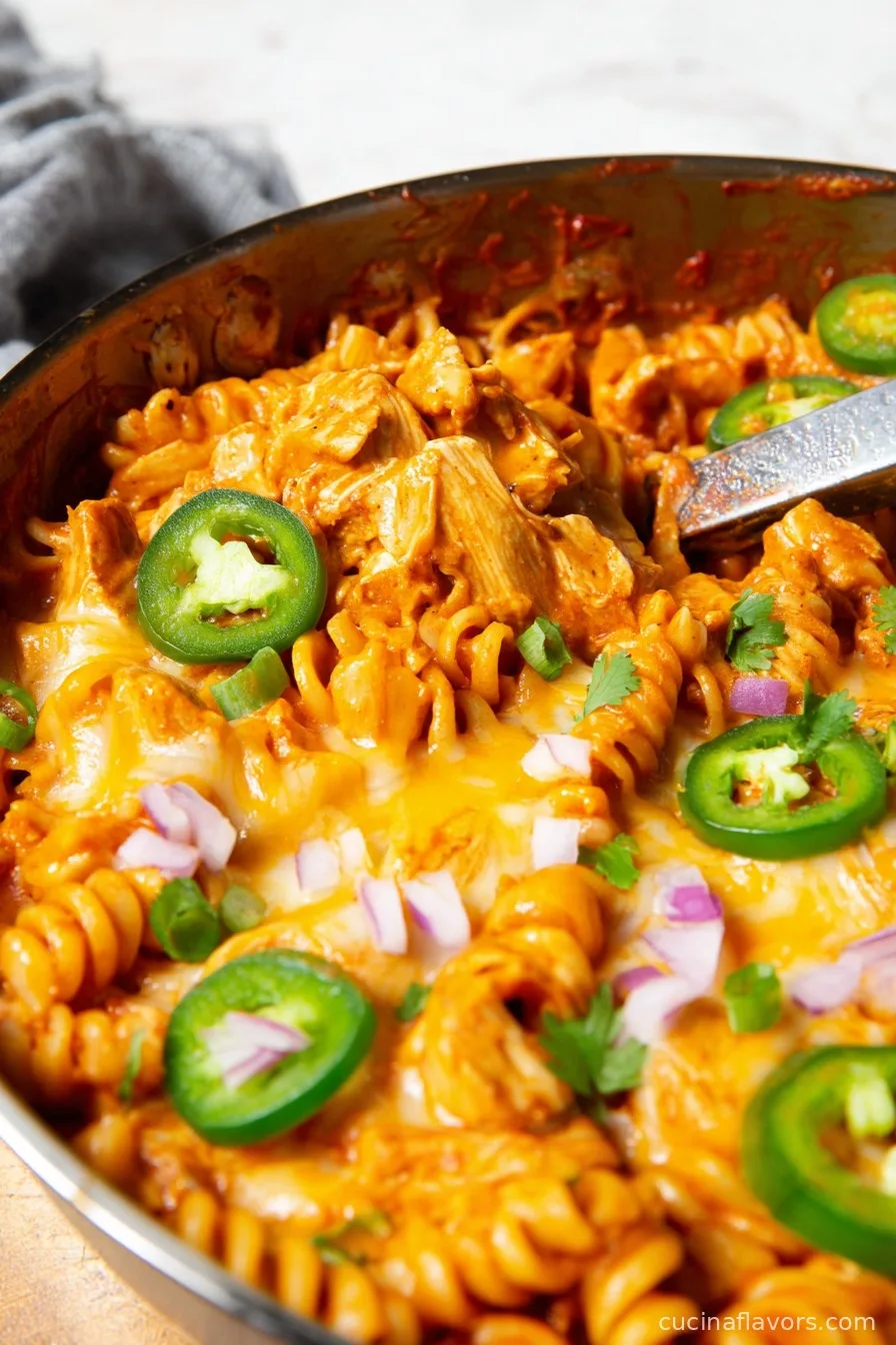 Easy One-Pot Chicken Enchilada Pasta