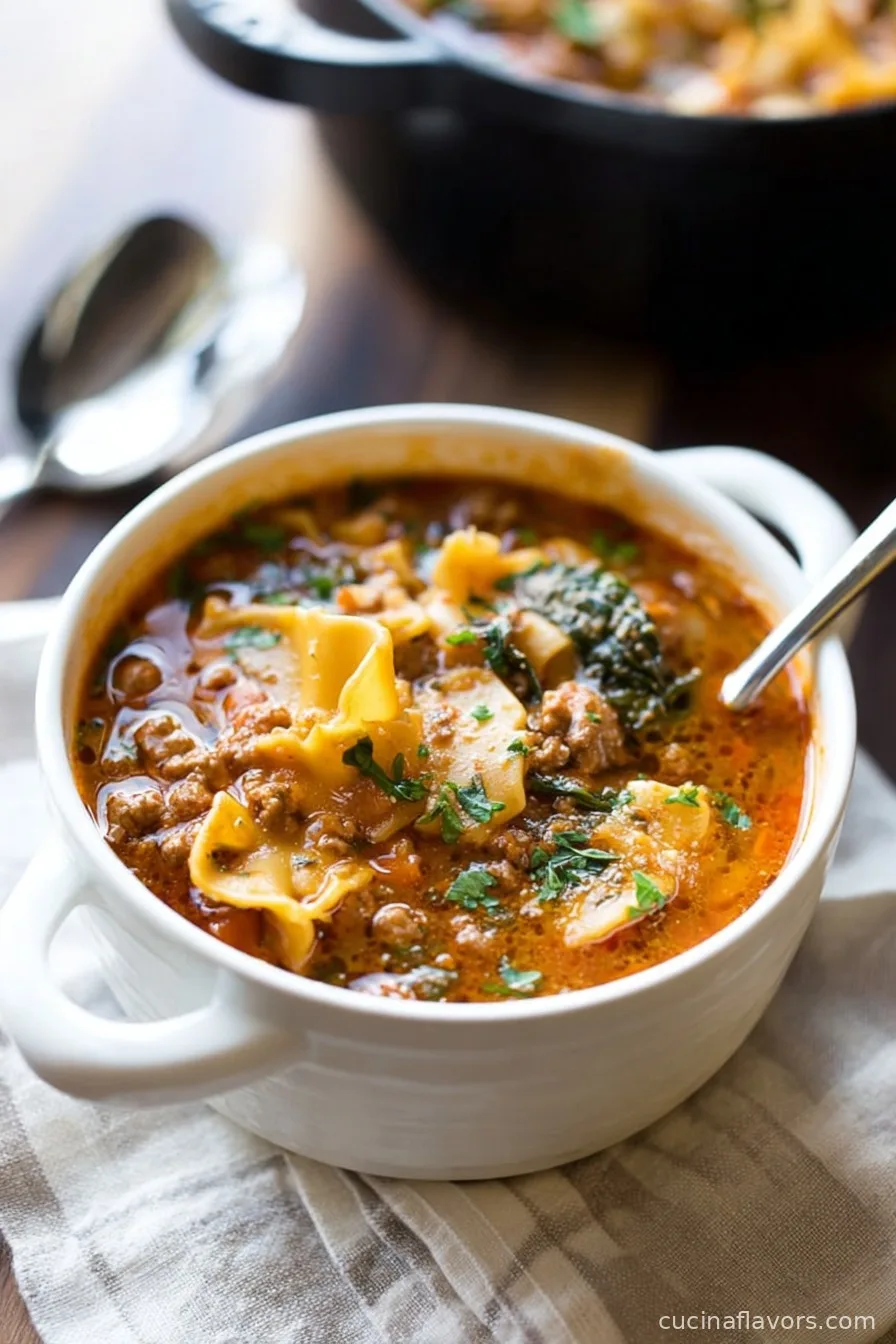 Easy One-Pot Lasagna Soup