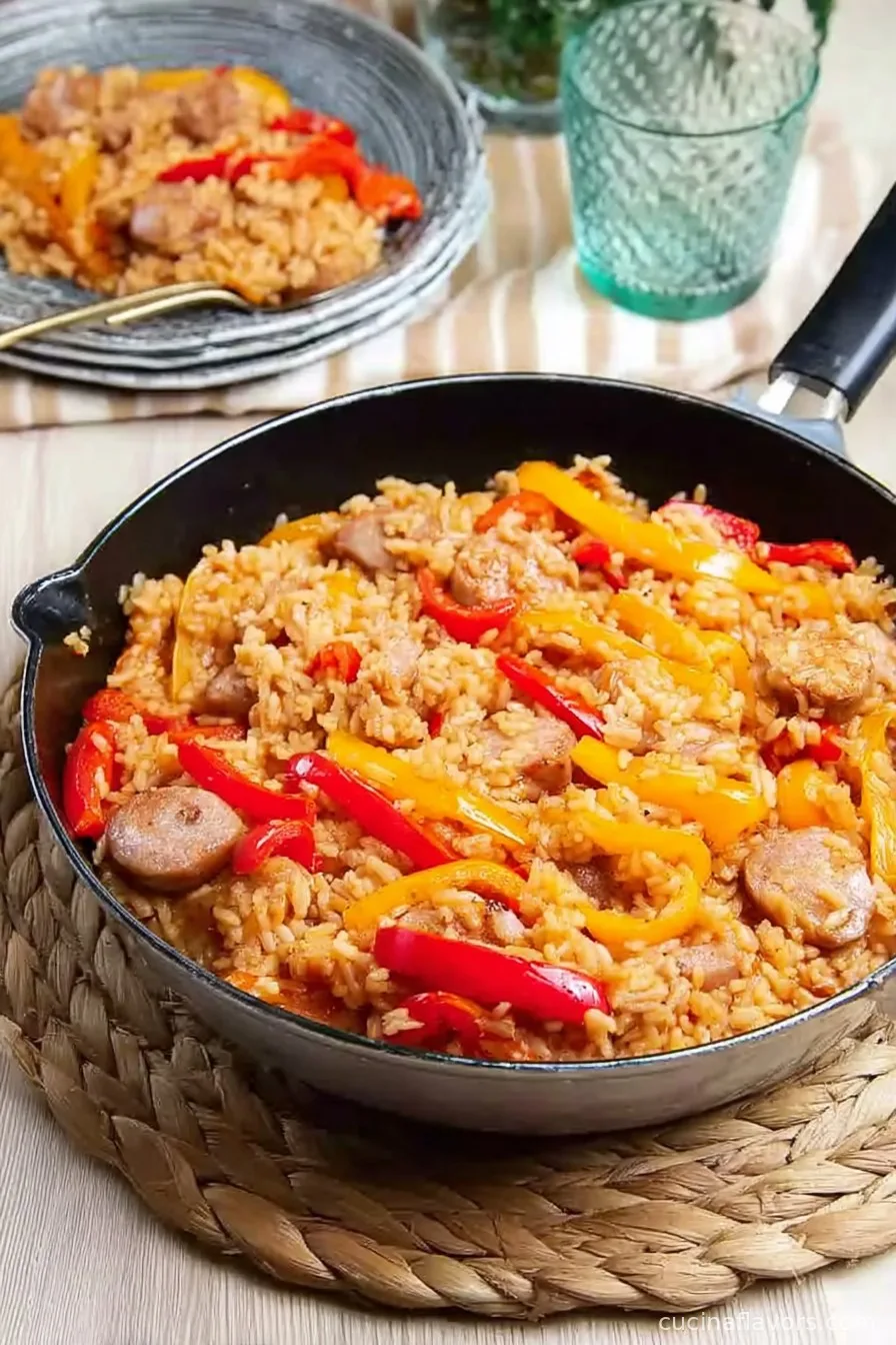 Easy One-Pot Sausage Rice with Pepper