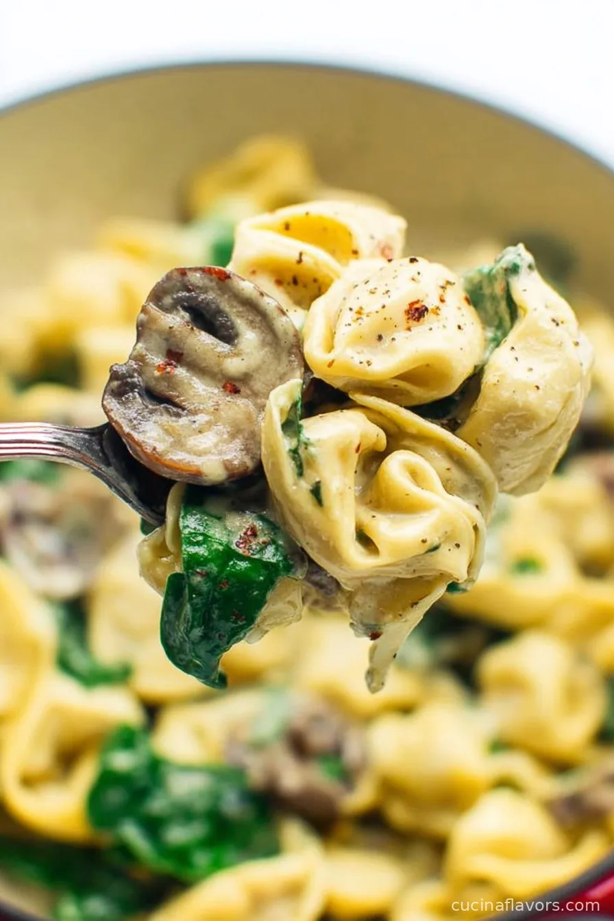 Easy One-Pot Tortellini with Mushrooms
