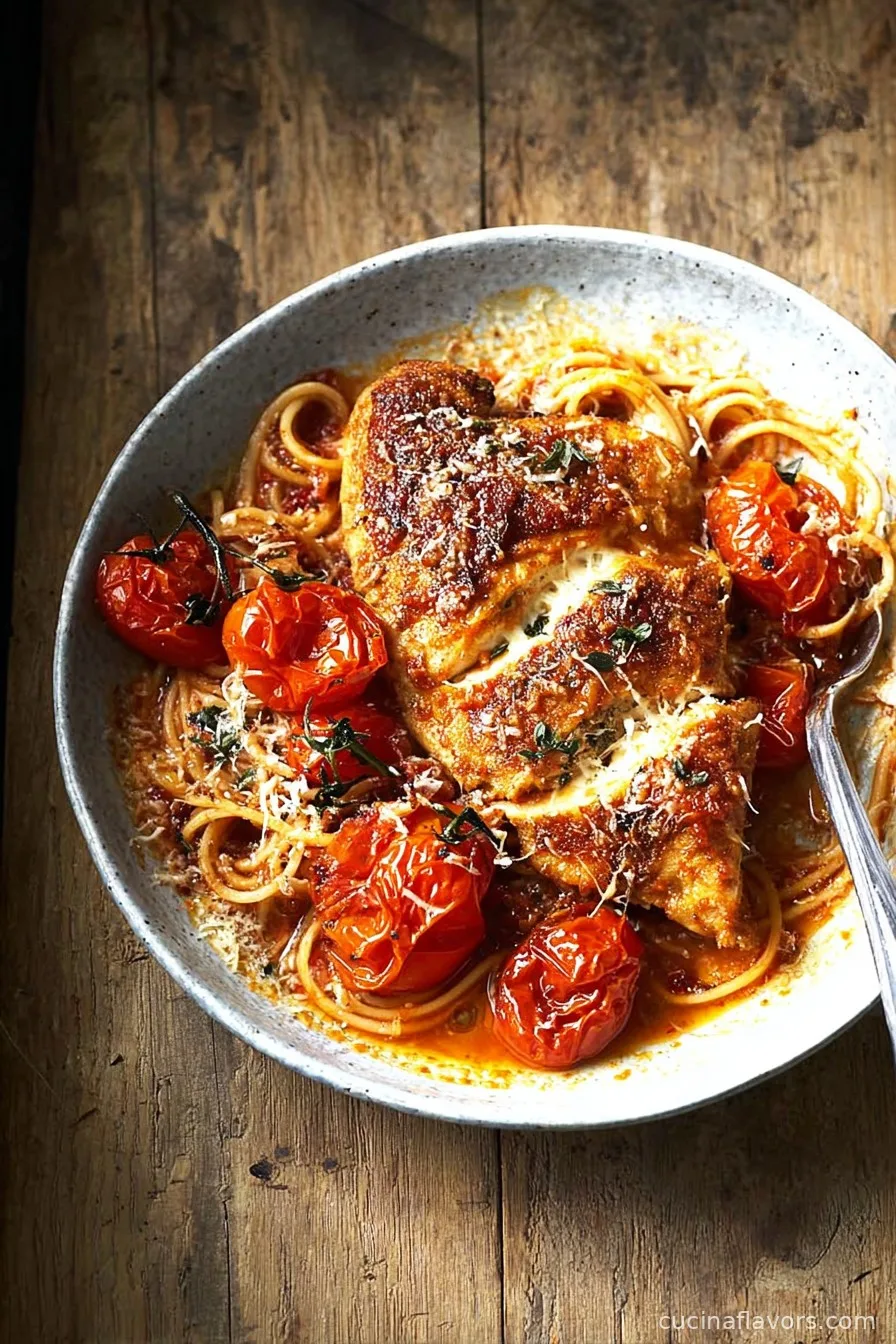 Garlic Tomato Chicken with Mozzarella