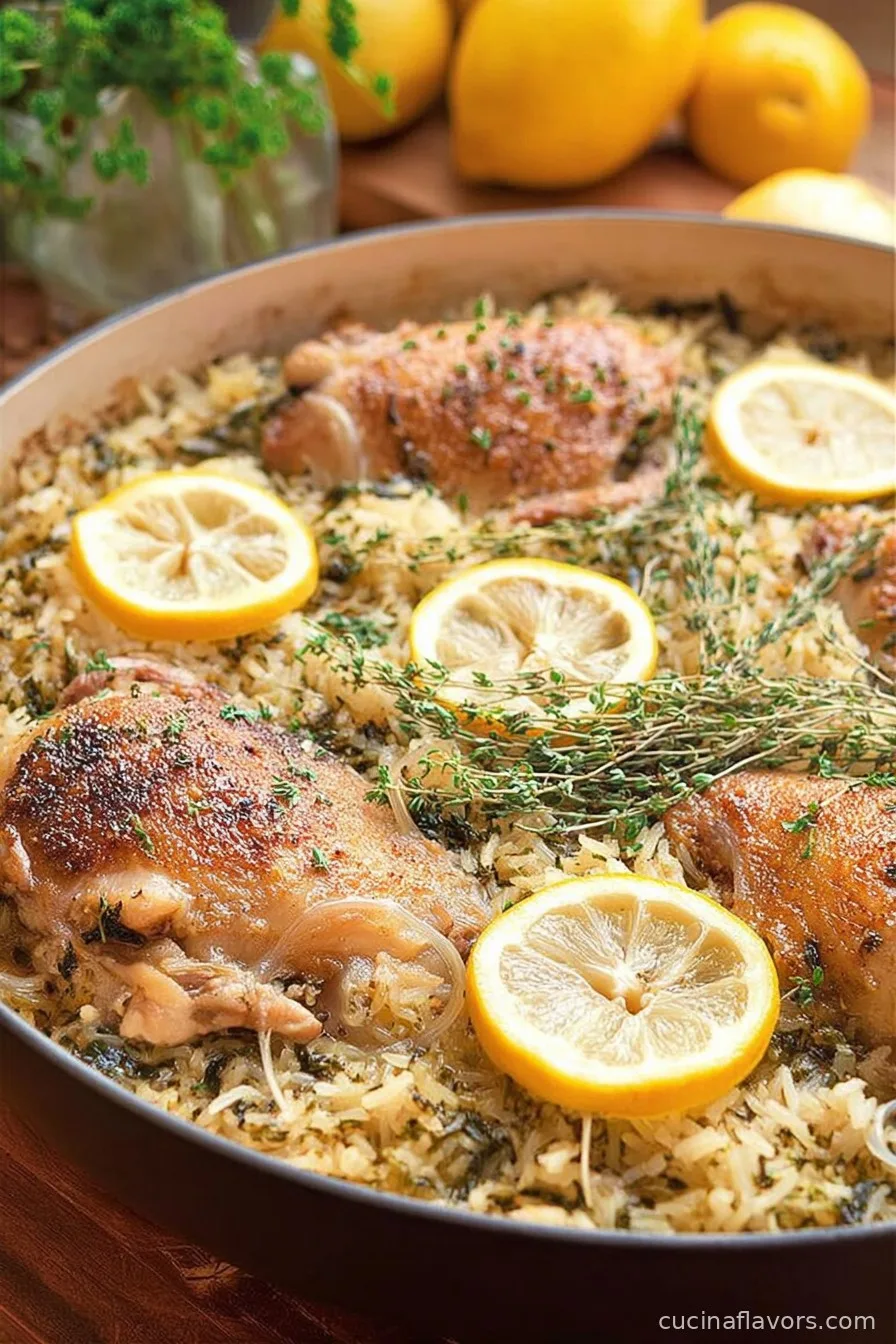 Herbed Lemon Chicken and Rice – One Pot Meal