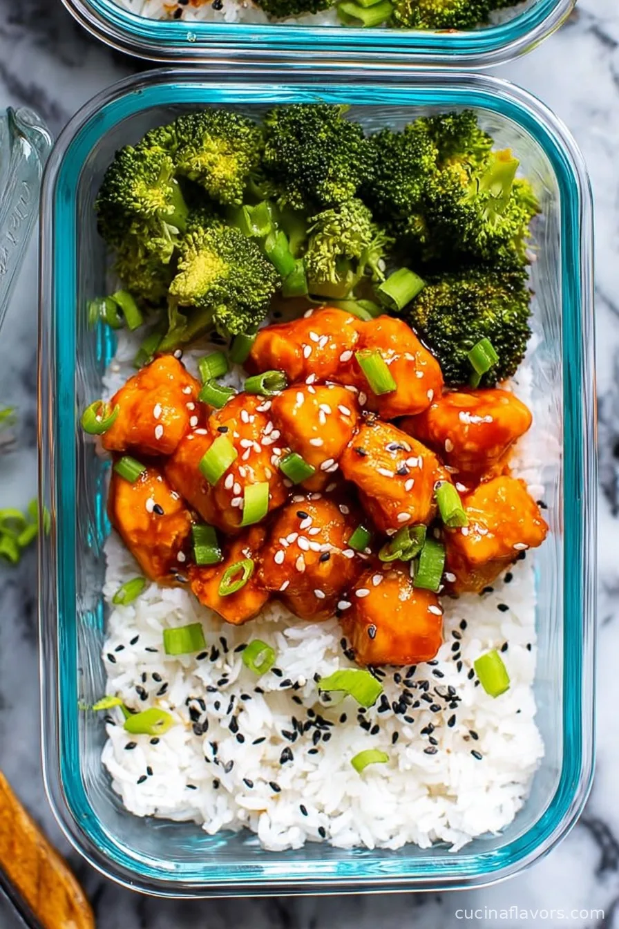 Honey Sriracha Chicken Meal Prep Bowls