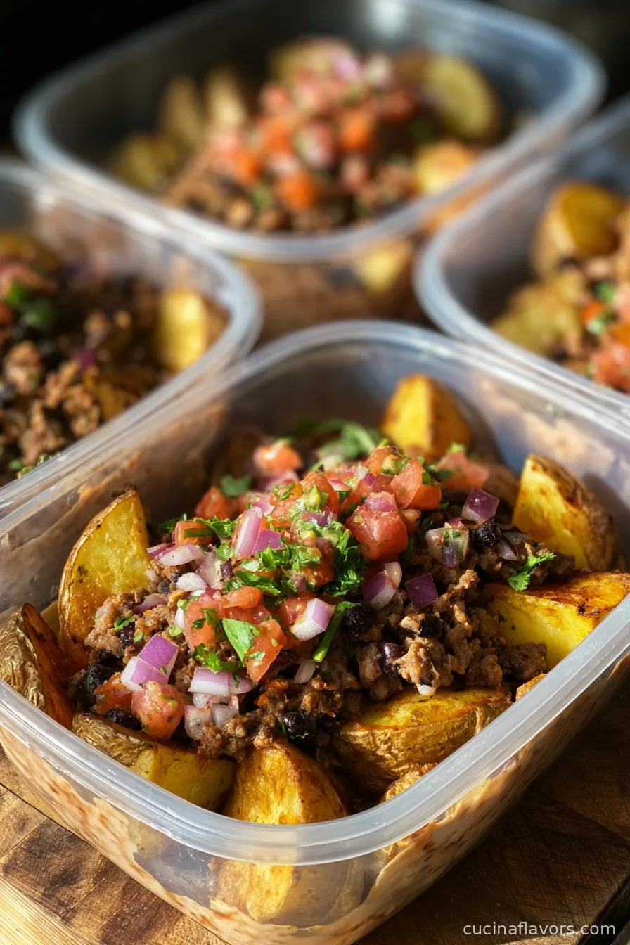 Loaded Potato Taco Bowls Meal Prep