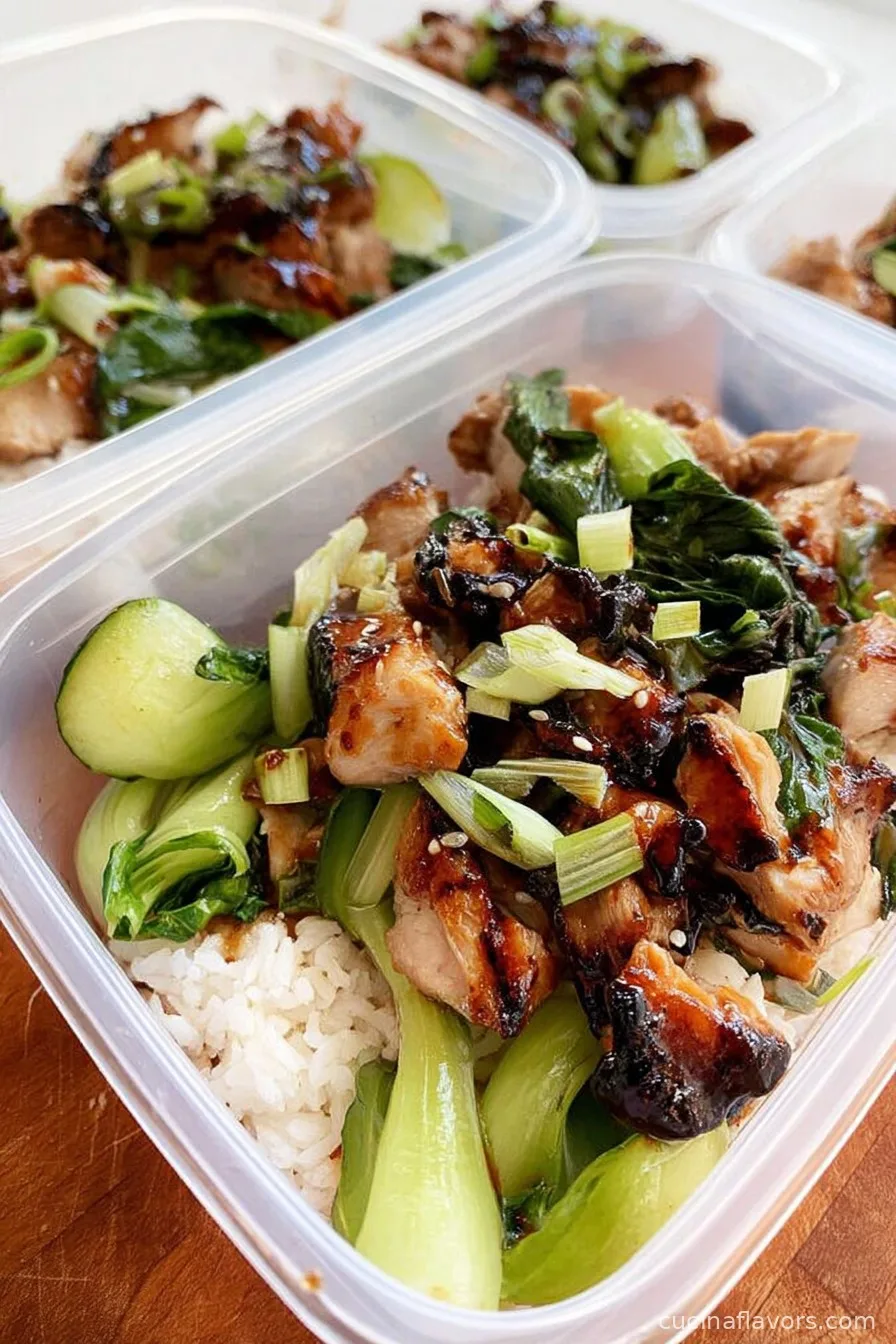 Meal-Prep Asian Glazed Chicken Thighs and Rice Bowls