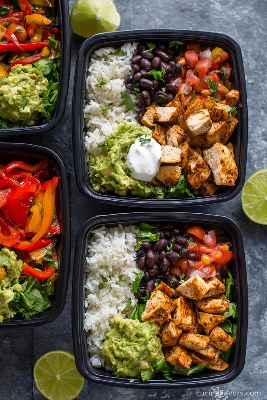 Meal-Prep Chicken Burrito Bowls