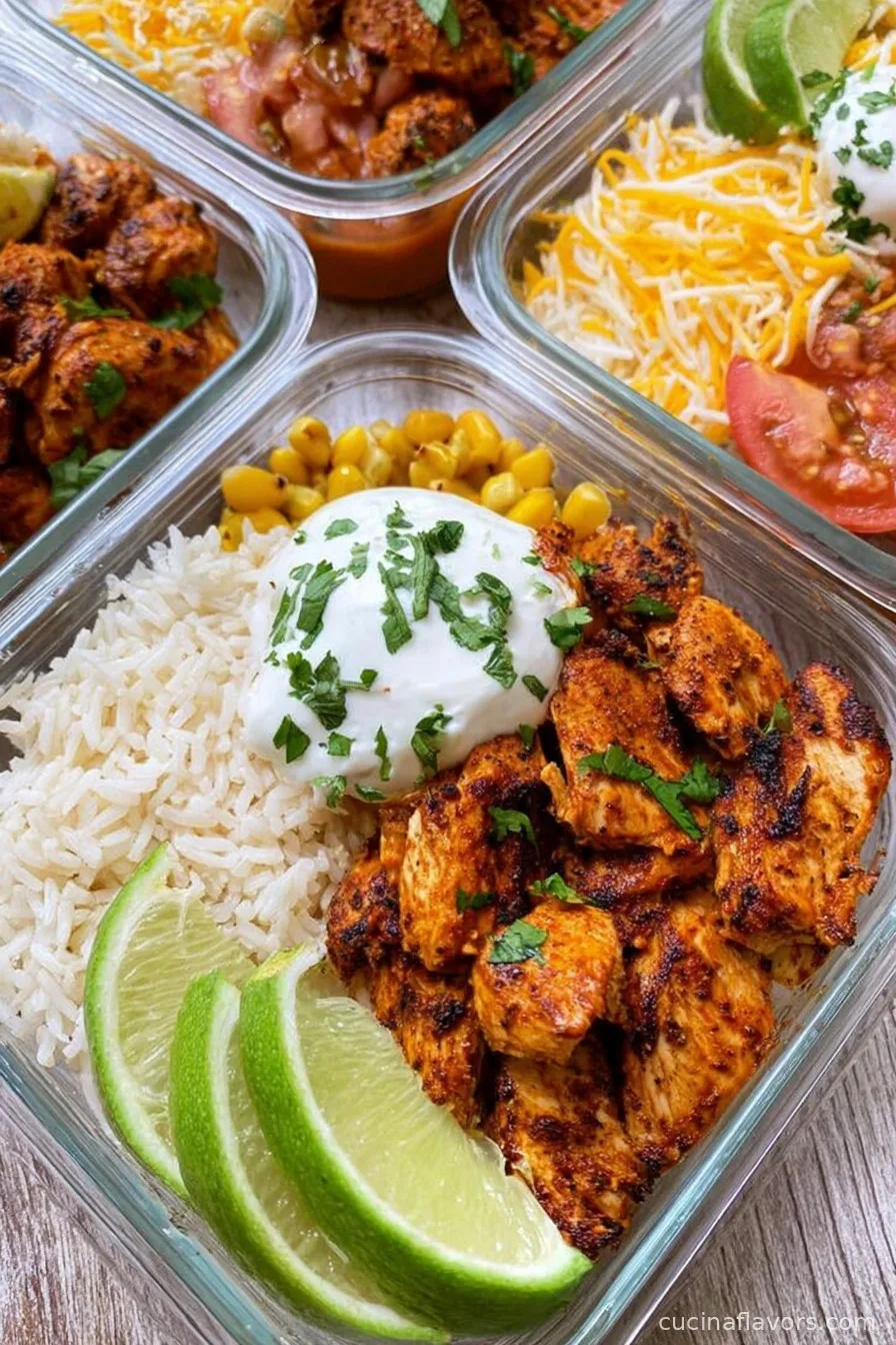 Meal-Prep Chipotle Chicken and Rice Bowls