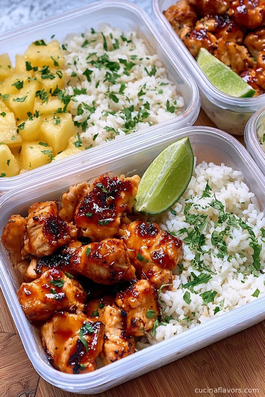 Meal-Prep Honey Chipotle Chicken and Rice Bowls