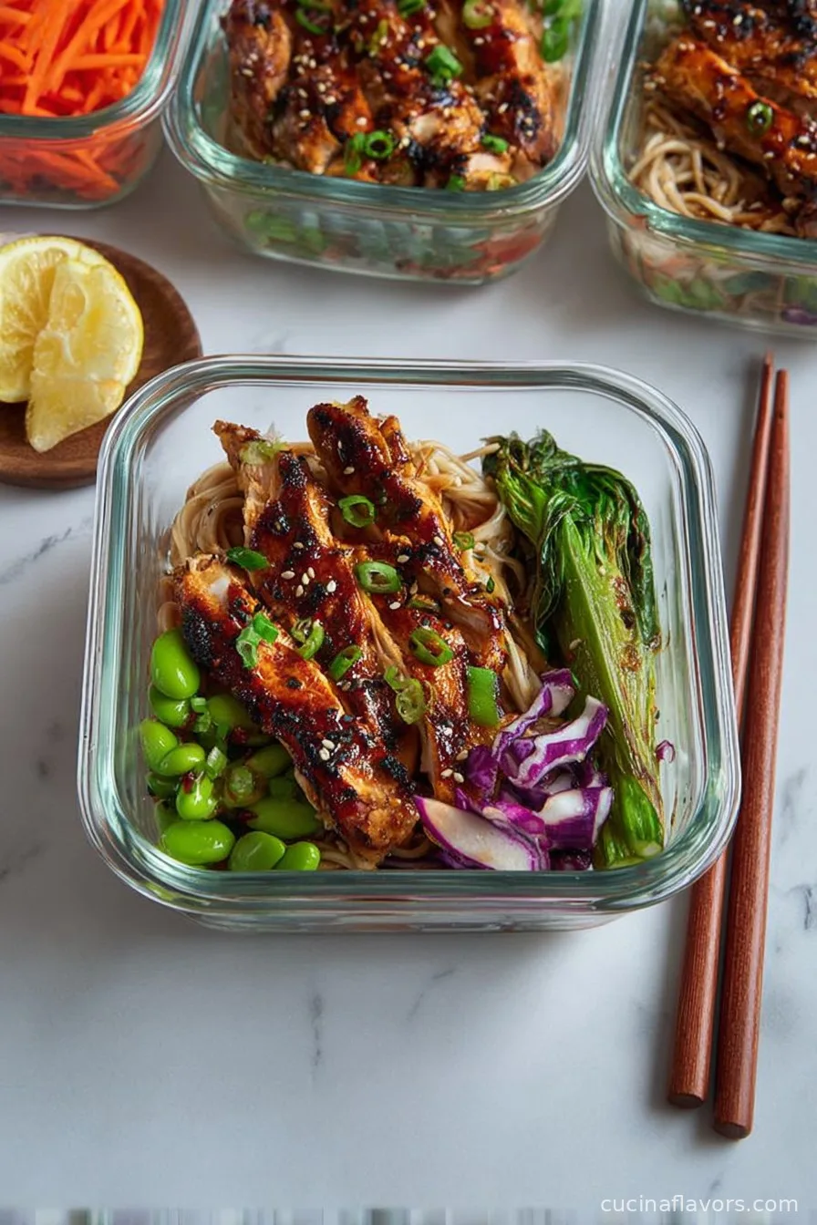 Meal-Prep Miso Chicken Noodle Bowls