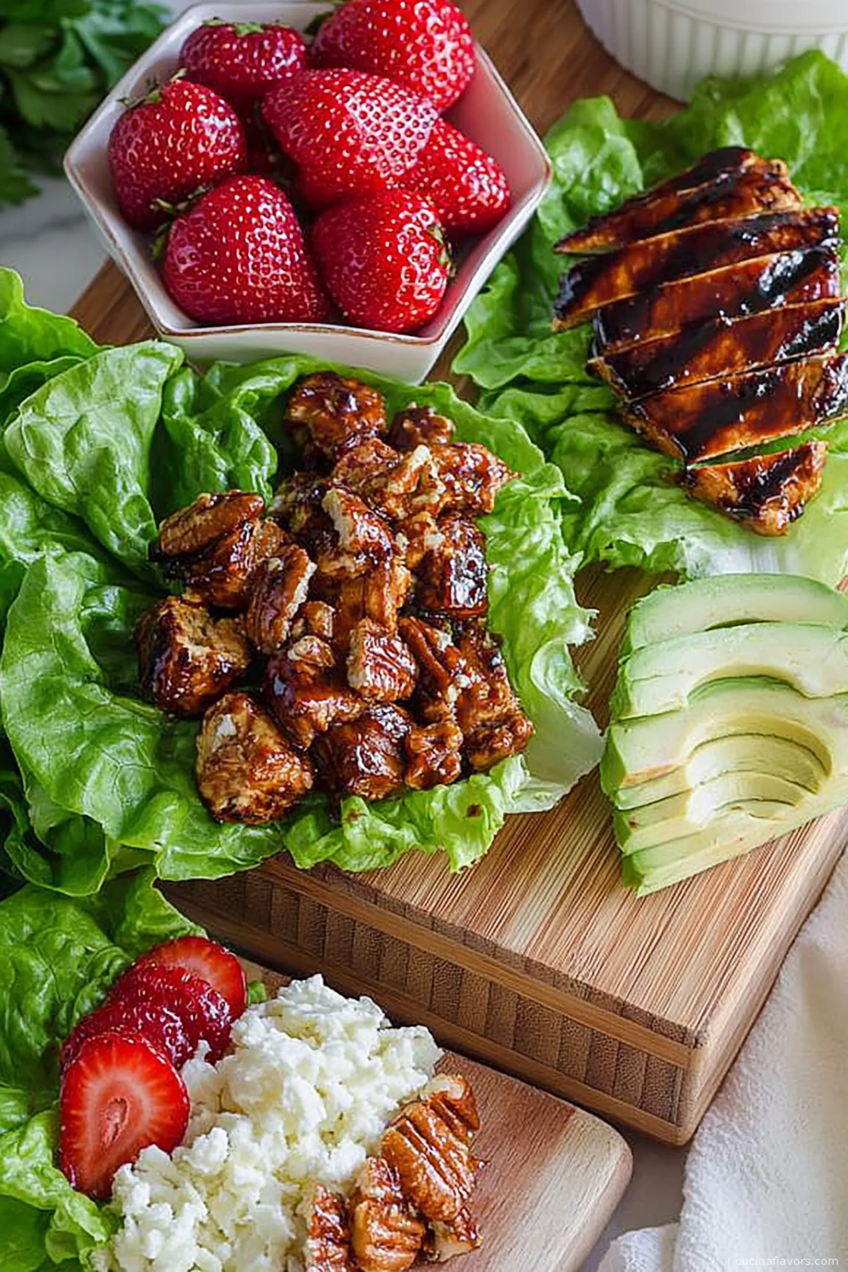 Orange and Balsamic Chicken Lettuce Wraps