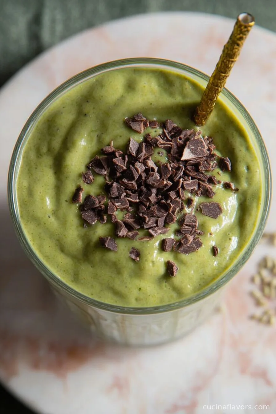 Pistachio Banana Smoothie with Avocado