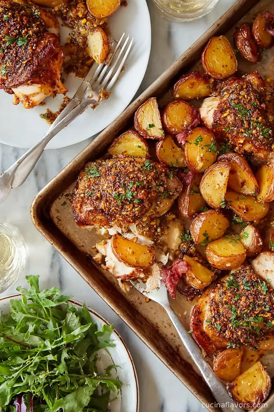 Sheet Pan Honey Mustard Chicken and Potatoes
