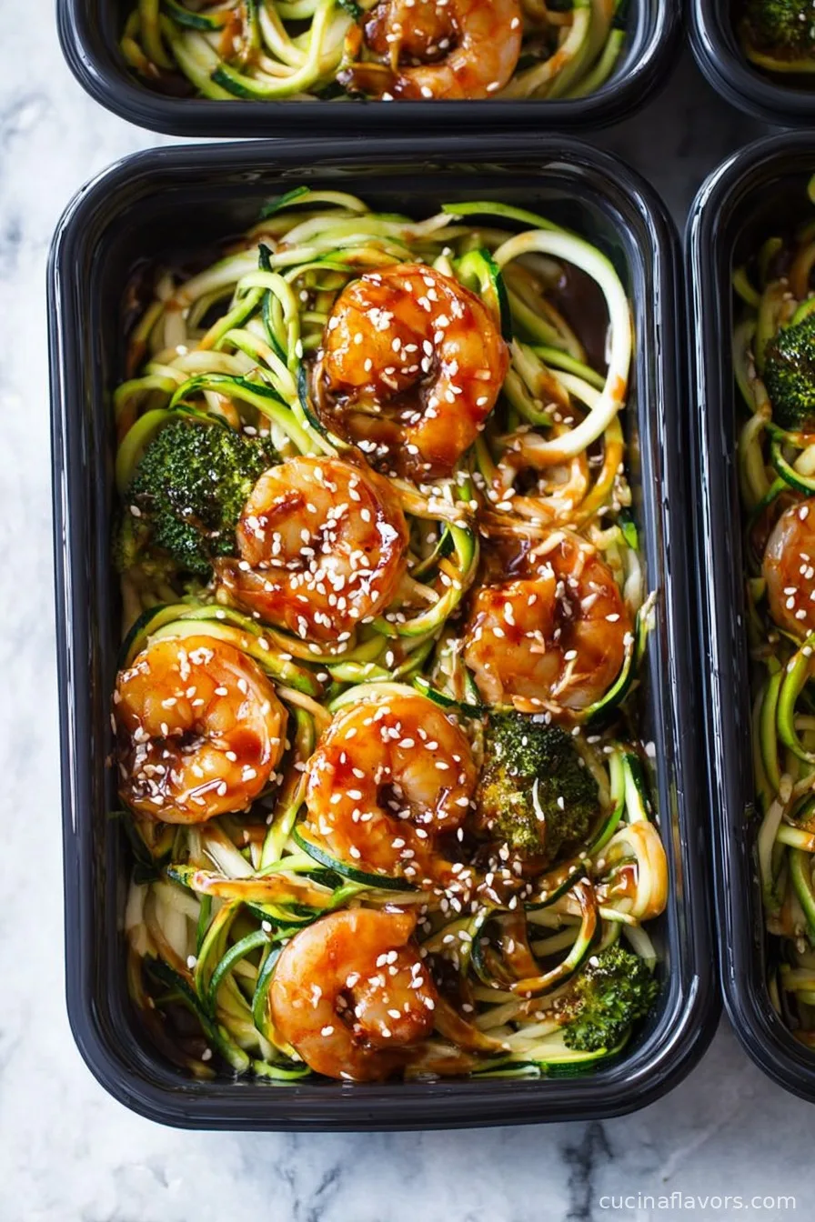Shrimp Teriyaki Zucchini Noodles Meal-Prep