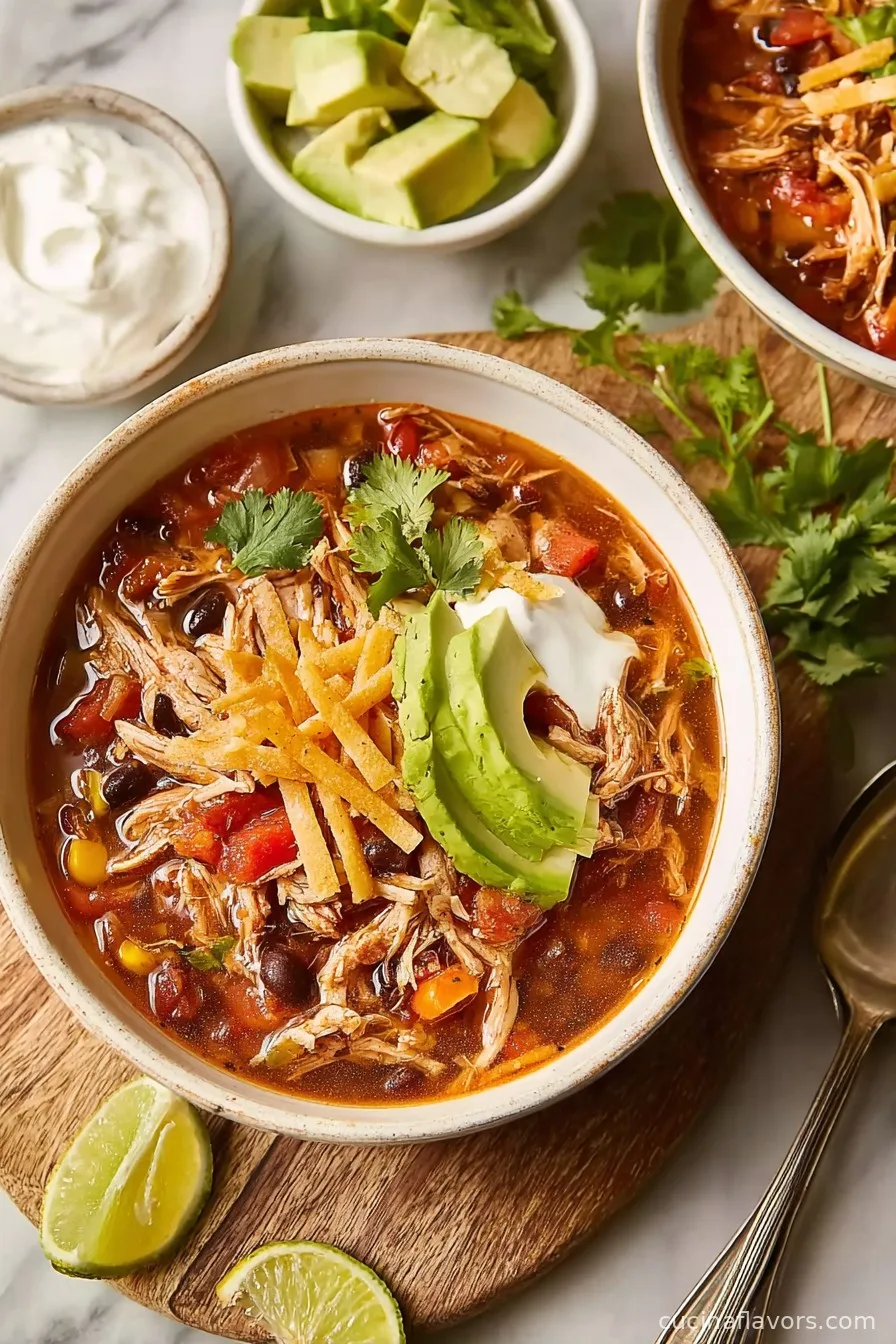 Slow Cooker Chicken Tortilla Soup