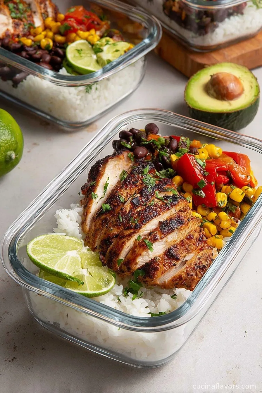 Southwest Chicken Meal Prep Bowls