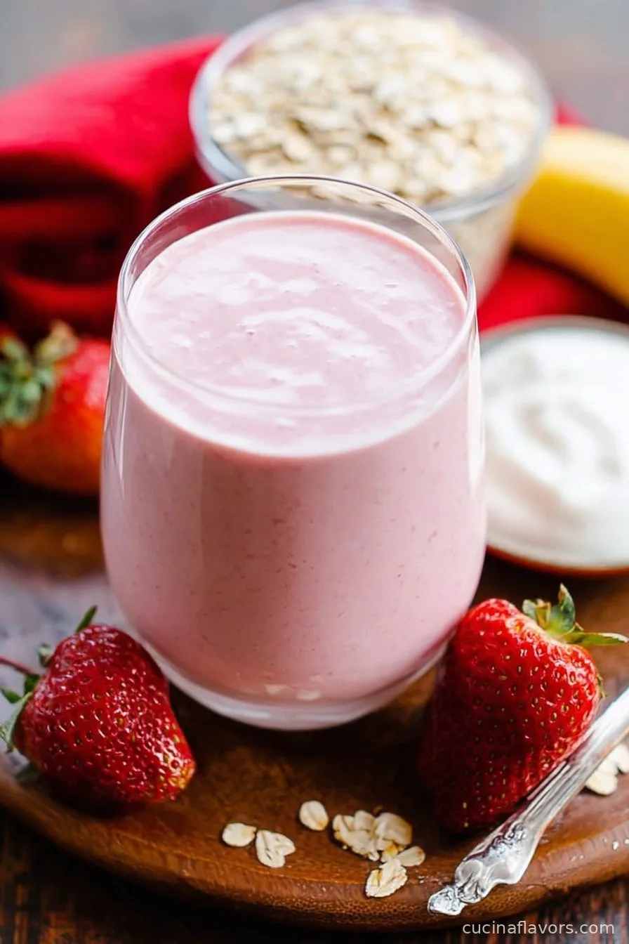 Strawberry Banana Oatmeal Smoothie